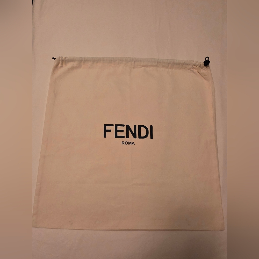 Fendi Roma Large Beige Drawstring Dust Bag – Authentic Storage Bag